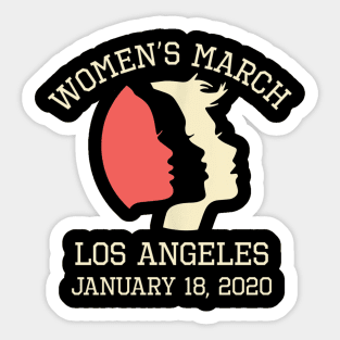 Women's March January 18, 2020 Feminist Los Angeles Sticker